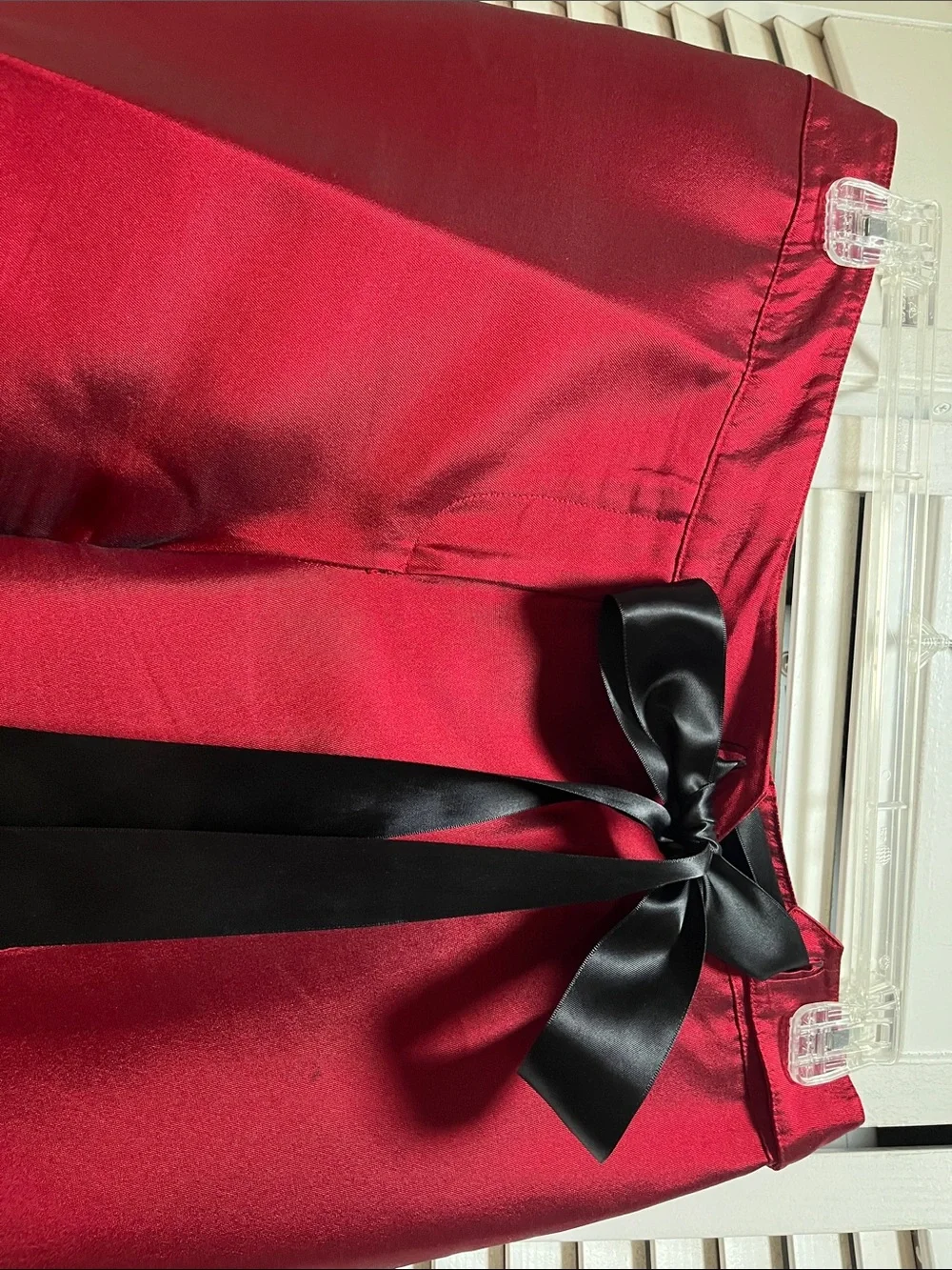 Carlisle Satin Red Zip-Front Blazer and Pants Set
